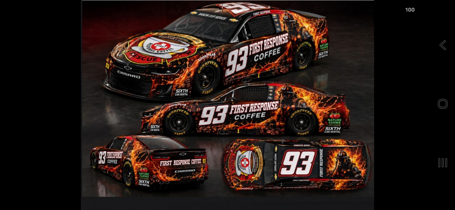 First Response Coffee number 93 race car wrap